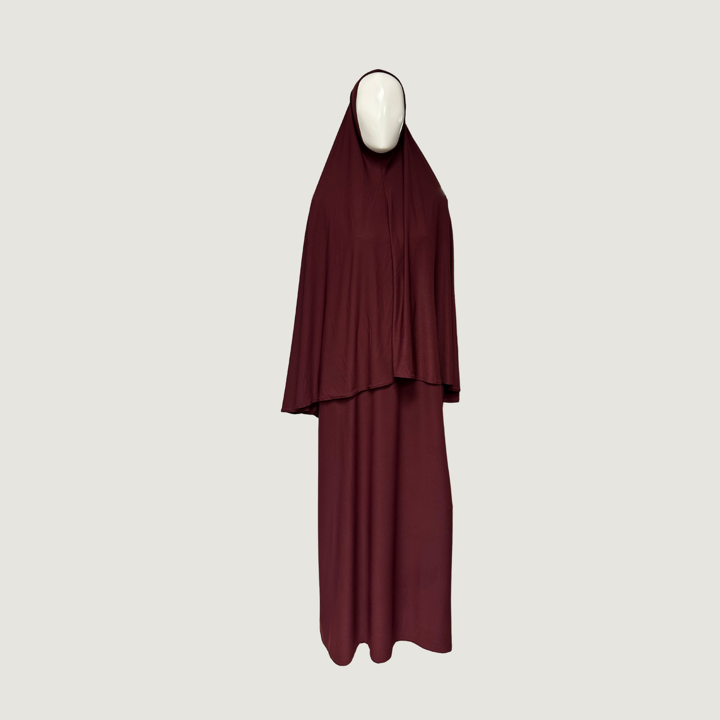 Jersey khimar set bordeaux