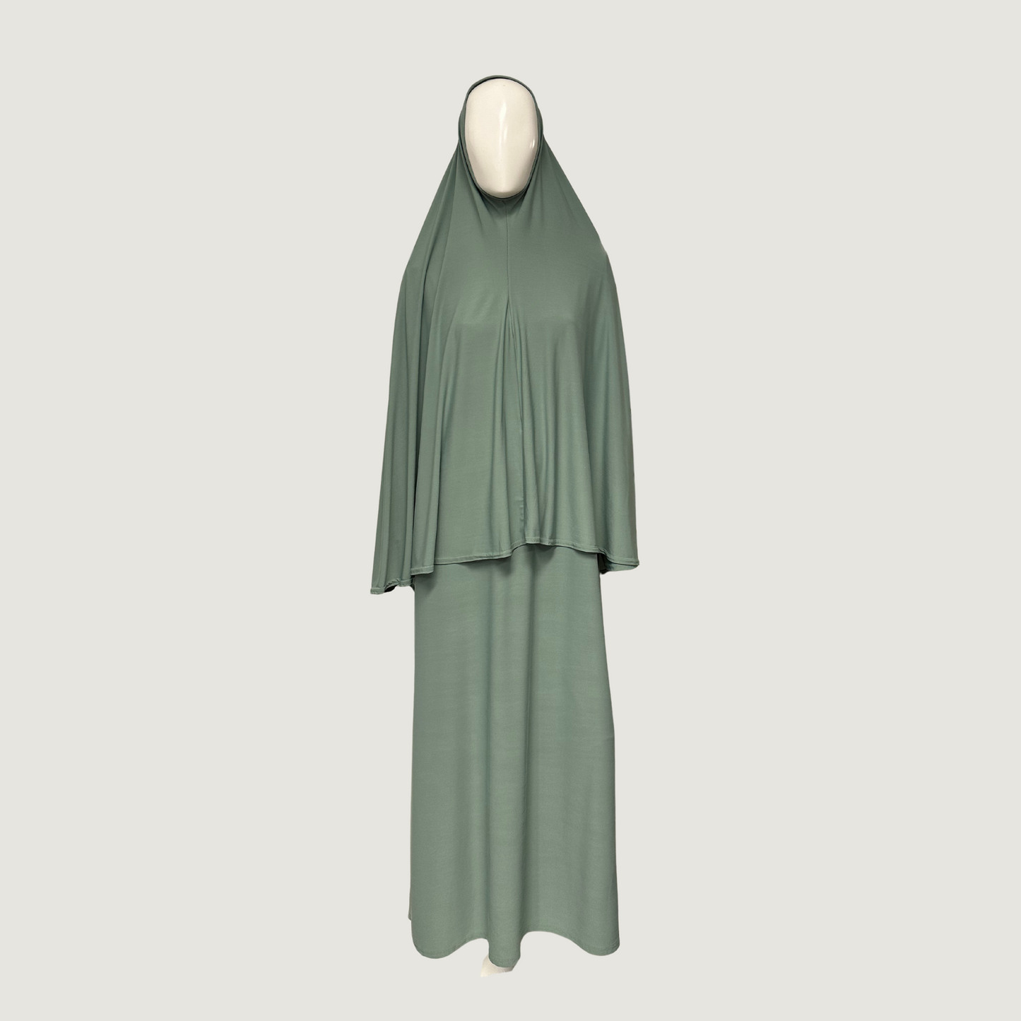 Jersey khimar set mint green