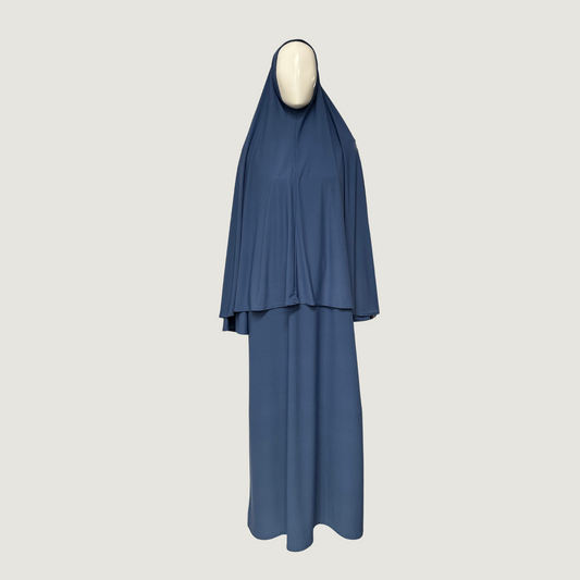 Jersey khimar set sky blue