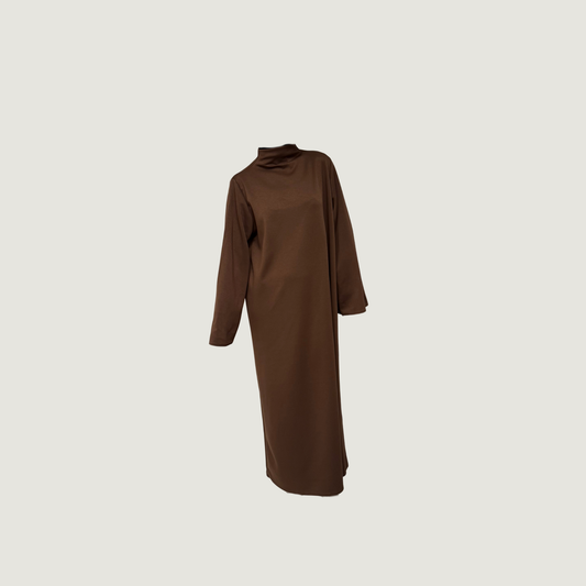 Jersey dress thick brown