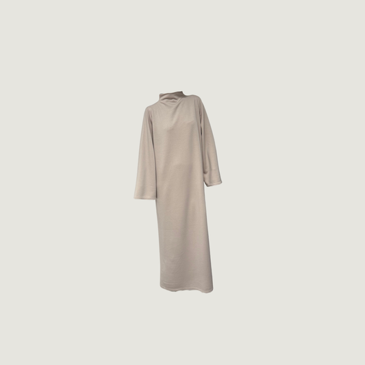 Jersey dress thick light beige