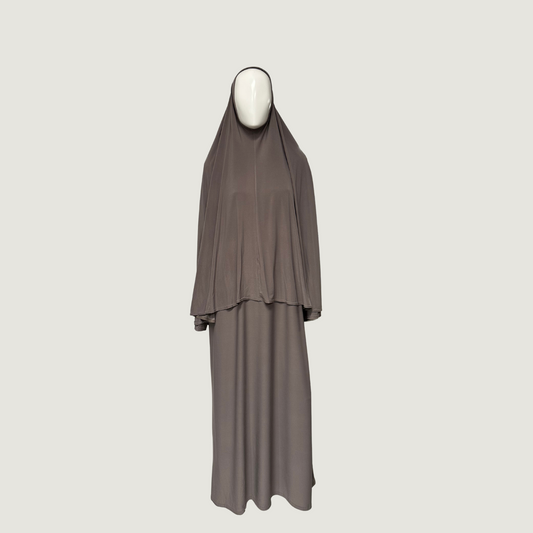 Jersey khimar set taupe