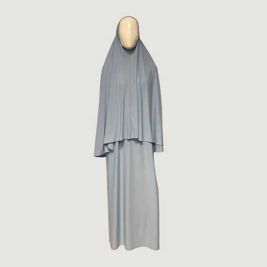 Jersey khimar set baby blue