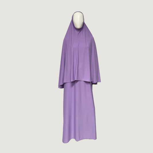 Jersey khimar set lila