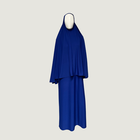 Jersey khimar set royal blue